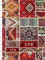 Patchwork Gerçeksi Kilim Dokulu Dijital Baskılı Kumaş