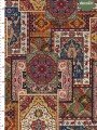 Patchwork Halı Desenli Dijital Baskılı Kumaş