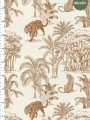 Vintage Yaban Orman Desenli Toile Tarzı Dijital Baskılı Kumaş Vintage Yaban Orman Desenli Toile Tarzı Dijital Baskılı Kumaş