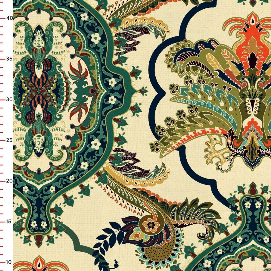Majestik Motif Desenli Dijital Baskılı Kumaş