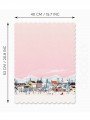Pastel Pembe Gökyüzü Kış Manzara Desenli Lazer Kesim Fırın Örtüsü Pastel Pembe Gökyüzü Kış Manzara Desenli Lazer Kesim Fırın Örtüsü