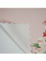 Pastel Pembe Zemin Nazik Çiçekler Tasarımlı Lazer Kesim Kumaş Fırın Örtüsü Pastel Pembe Zemin Nazik Çiçekler Tasarımlı Lazer Kesim Kumaş Fırın Örtüsü