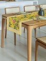 Sarı Zemin Botanik Çiçekler Tasarımlı Lazer Kesim Runner 48x135cm Sarı Zemin Botanik Çiçekler Tasarımlı Lazer Kesim Runner 48x135cm