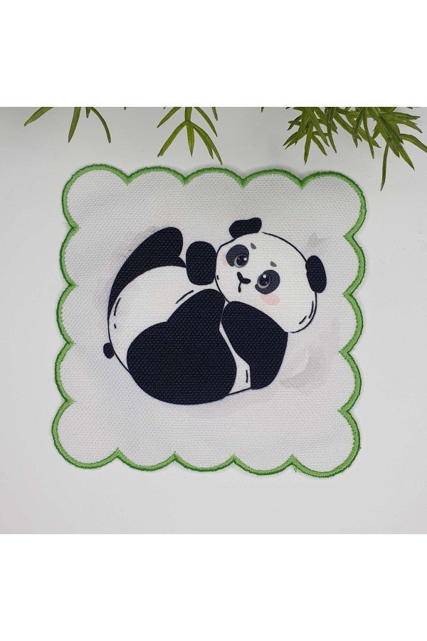 Oyuncu Panda Tasarımlı Nakış Kenar Kokteyl Peçetesi 1 Adet Oyuncu Panda Tasarımlı Nakış Kenar Kokteyl Peçetesi 1 Adet