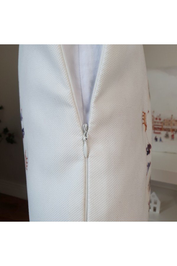 Soft Pastel Sulu Boya Kar Manzara Desenli Kırlent Kılıfı Soft Pastel Sulu Boya Kar Manzara Desenli Kırlent Kılıfı