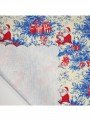 Noel Baba Toile de Jouy Fransız Stili Desenli Lazer Kesim Fırın Örtüsü Noel Baba Toile de Jouy Fransız Stili Desenli Lazer Kesim Fırın Örtüsü
