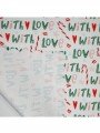 Baston Şeker ve With Love Yazı Desenli Yılbaşı Konsept Lazer Kesim Fırın Örtüsü Baston Şeker ve With Love Yazı Desenli Yılbaşı Konsept Lazer Kesim Fırın Örtüsü