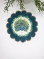 Peacock Tavus Kuşu Tasarımlı Nakış Kenar Kumaş Kokteyl Peçetesi 1 Adet Peacock Tavus Kuşu Tasarımlı Nakış Kenar Kumaş Kokteyl Peçetesi 1 Adet
