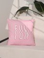 Wavy Fun Dalga Yazı Efektli Pembe Kırlent Kılıfı – 43x43cm Wavy Fun Dalga Yazı Efektli Pembe Kırlent Kılıfı – 43x43cm