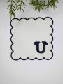U Harfi Minimal Monogramlı Siyah Nakış Kenarlı Beyaz Kokteyl Peçetesi 1 Adet U Harfi Minimal Monogramlı Siyah Nakış Kenarlı Beyaz Kokteyl Peçetesi 1 Adet