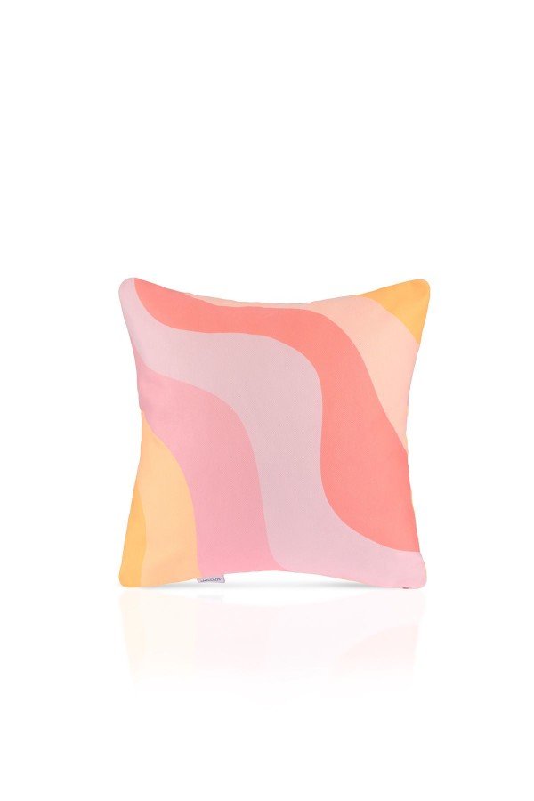 Sunset Waves Retro Dalgalı Pastel Kırlent Kılıfı – 43x43cm Sunset Waves Retro Dalgalı Pastel Kırlent Kılıfı – 43x43cm