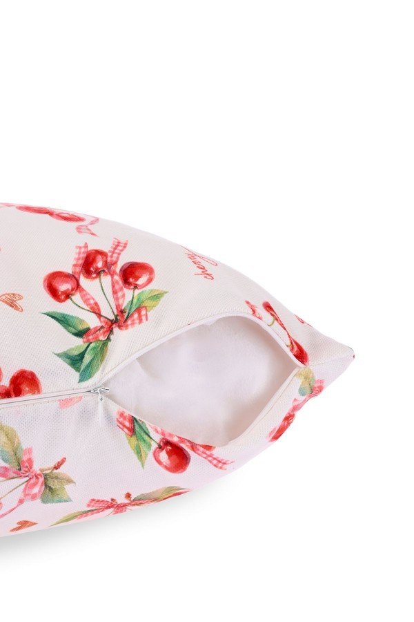 Cherry Crush Romantik Kiraz Desenli Kırlent Kılıfı – 43x43cm Cherry Crush Romantik Kiraz Desenli Kırlent Kılıfı – 43x43cm