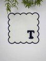 T Harfi Minimal Monogramlı Siyah Nakış Kenarlı Beyaz Kokteyl Peçetesi 1 Adet T Harfi Minimal Monogramlı Siyah Nakış Kenarlı Beyaz Kokteyl Peçetesi 1 Adet