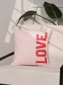 Bold Love Dikey Yazılı Minimal Kırlent Kılıfı – 43x43cm Bold Love Dikey Yazılı Minimal Kırlent Kılıfı – 43x43cm
