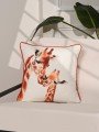 Savanna Love Zürafa İllüstrasyonlu Kırlent Kılıfı – 43x43cm Savanna Love Zürafa İllüstrasyonlu Kırlent Kılıfı – 43x43cm