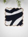 Zebra Desenli Siyah Beyaz Modern Nakış Kenar Kokteyl Peçetesi 1 Adet Zebra Desenli Siyah Beyaz Modern Nakış Kenar Kokteyl Peçetesi 1 Adet