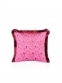Pembe Kuş Desenli Bordo Saçaklı Kadife Kırlent Kılıfı – 43x43 cm Pembe Kuş Desenli Bordo Saçaklı Kadife Kırlent Kılıfı – 43x43 cm