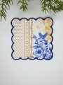 Royal White Uyumlu Çiçek ve Kuş Desenli Saks Nakış Kenar Kumaş Kokteyl Peçetesi 1 Adet Royal White Uyumlu Çiçek ve Kuş Desenli Saks Nakış Kenar Kumaş Kokteyl Peçetesi 1 Adet