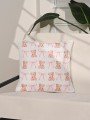 Baby Pink Ayıcık ve Kurdele Desenli Çocuk Odası Kırlent Kılıfı – 43x43cm Baby Pink Ayıcık ve Kurdele Desenli Çocuk Odası Kırlent Kılıfı – 43x43cm