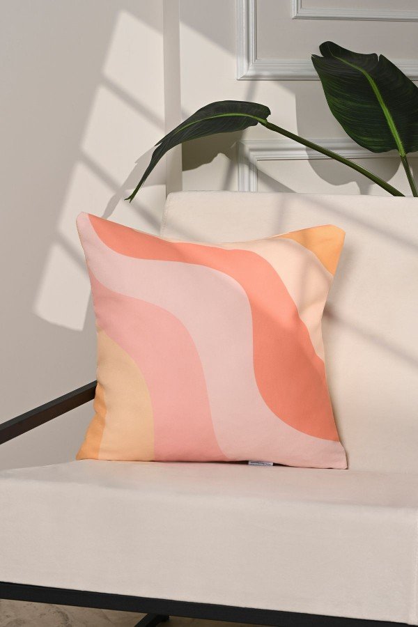 Sunset Waves Retro Dalgalı Pastel Kırlent Kılıfı – 43x43cm Sunset Waves Retro Dalgalı Pastel Kırlent Kılıfı – 43x43cm