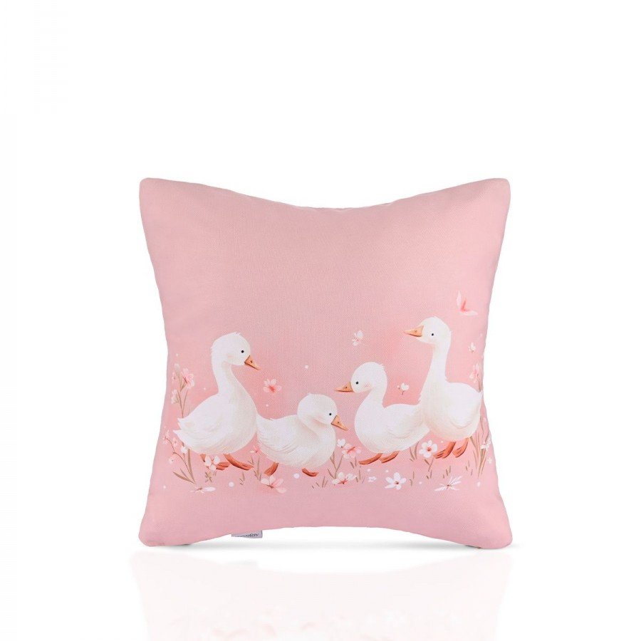 Blush Parade Pembe Ördekli Çocuk Kırlent Kılıfı – 43x43cm