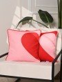 Kalbimin Yarısı Sende - 2'li Kırlent Kılıfı Seti - 43x43cm Kalbimin Yarısı Sende - 2'li Kırlent Kılıfı Seti - 43x43cm