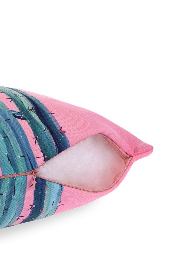 Blooming Cactus Çiçekli Kaktüs İllüstrasyonlu Kırlent Kılıfı – 43x43cm Blooming Cactus Çiçekli Kaktüs İllüstrasyonlu Kırlent Kılıfı – 43x43cm