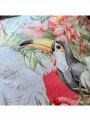 Pastel Renk Sulu Boya Papağan Desenli Dijital Baskılı Kadife Kırlent Kılıfı Saçaklı Pastel Renk Sulu Boya Papağan Desenli Dijital Baskılı Kadife Kırlent Kılıfı Saçaklı