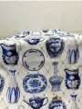 Vintage Çini Vazo Porselen Desenli Dijital Baskılı Kumaş Vintage Çini Vazo Porselen Desenli Dijital Baskılı Kumaş