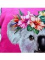 Fuşya Zemin Kokoş Koala Desenli Dijital Baskılı Kadife Kırlent Kılıfı Saçaklı Fuşya Zemin Kokoş Koala Desenli Dijital Baskılı Kadife Kırlent Kılıfı Saçaklı