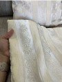Ekru Renk Lüks Jakar Çizgi Ve Asil Barok Desenli Kadife Dokumalı Dekoratif Kırlent Kılıfı Ekru Renk Lüks Jakar Çizgi Ve Asil Barok Desenli Kadife Dokumalı Dekoratif Kırlent Kılıfı