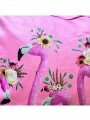 Pembe Zemin Flamingo Desenli Dijital Baskılı Kadife Kırlent Kılıfı Saçaklı Pembe Zemin Flamingo Desenli Dijital Baskılı Kadife Kırlent Kılıfı Saçaklı