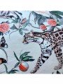 Pastel Orman Tasarımı Leopar Desenli Dijital Baskılı Kadife Kırlent Kılıfı Saçaklı Pastel Orman Tasarımı Leopar Desenli Dijital Baskılı Kadife Kırlent Kılıfı Saçaklı