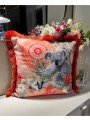Sulu Boya Şirin Koala ve Orman Desenli Dijital Baskılı Kadife Kırlent Kılıfı Saçaklı Sulu Boya Şirin Koala ve Orman Desenli Dijital Baskılı Kadife Kırlent Kılıfı Saçaklı