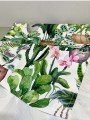 Saksıda Botanik Yapraklar Pembe Orkide Çiçek Kaktüs Desenli Dijital Baskılı Kumaş Saksıda Botanik Yapraklar Pembe Orkide Çiçek Kaktüs Desenli Dijital Baskılı Kumaş