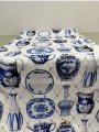 Vintage Çini Vazo Porselen Desenli Dijital Baskılı Kumaş Vintage Çini Vazo Porselen Desenli Dijital Baskılı Kumaş