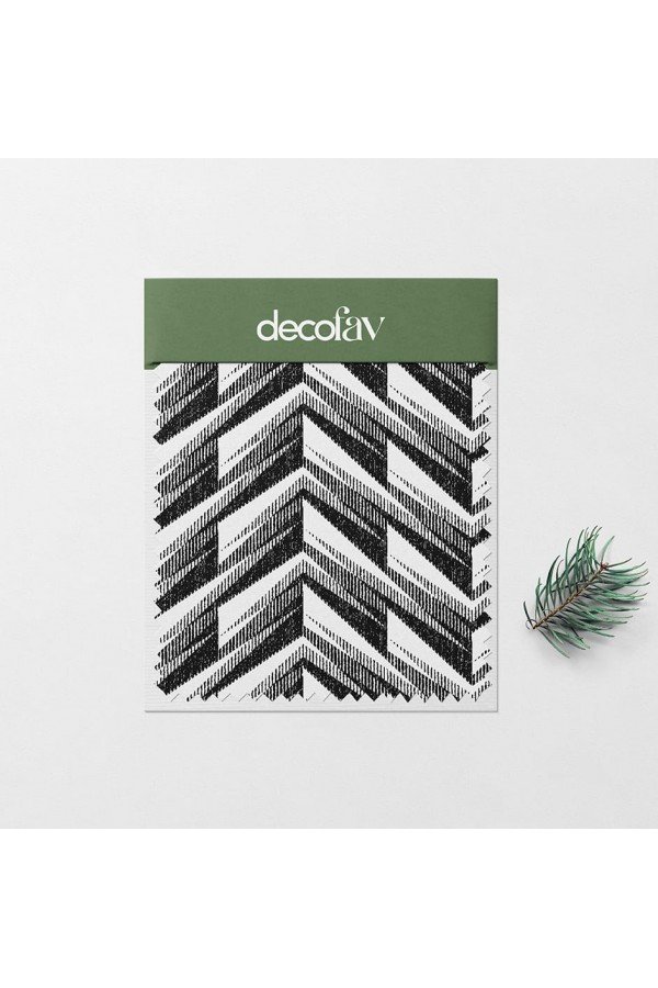 Zigzag Siyah Beyaz Abstrakt Desenli Dijital Baskılı Kumaş Zigzag Siyah Beyaz Abstrakt Desenli Dijital Baskılı Kumaş