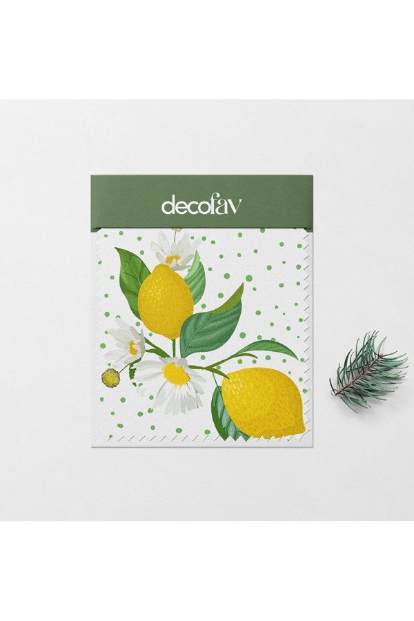 Limon Çiçek Desenli Dijital Baskılı Kumaş Limon Çiçek Desenli Dijital Baskılı Kumaş