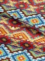 Geometrik Kilim Desenli Dijital Baskılı Kumaş