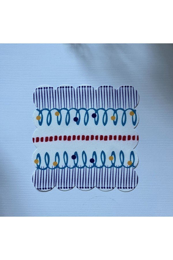 Fincan Uyumlu Soyut Desenli Kokteyl Peçetesi Kumaş Lazer Kesim