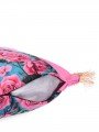 Leopar Desenli Pembe Kadife Saçaklı Dekoratif Kırlent Kılıfı 43x43 cm Leopar Desenli Pembe Kadife Saçaklı Dekoratif Kırlent Kılıfı 43x43 cm