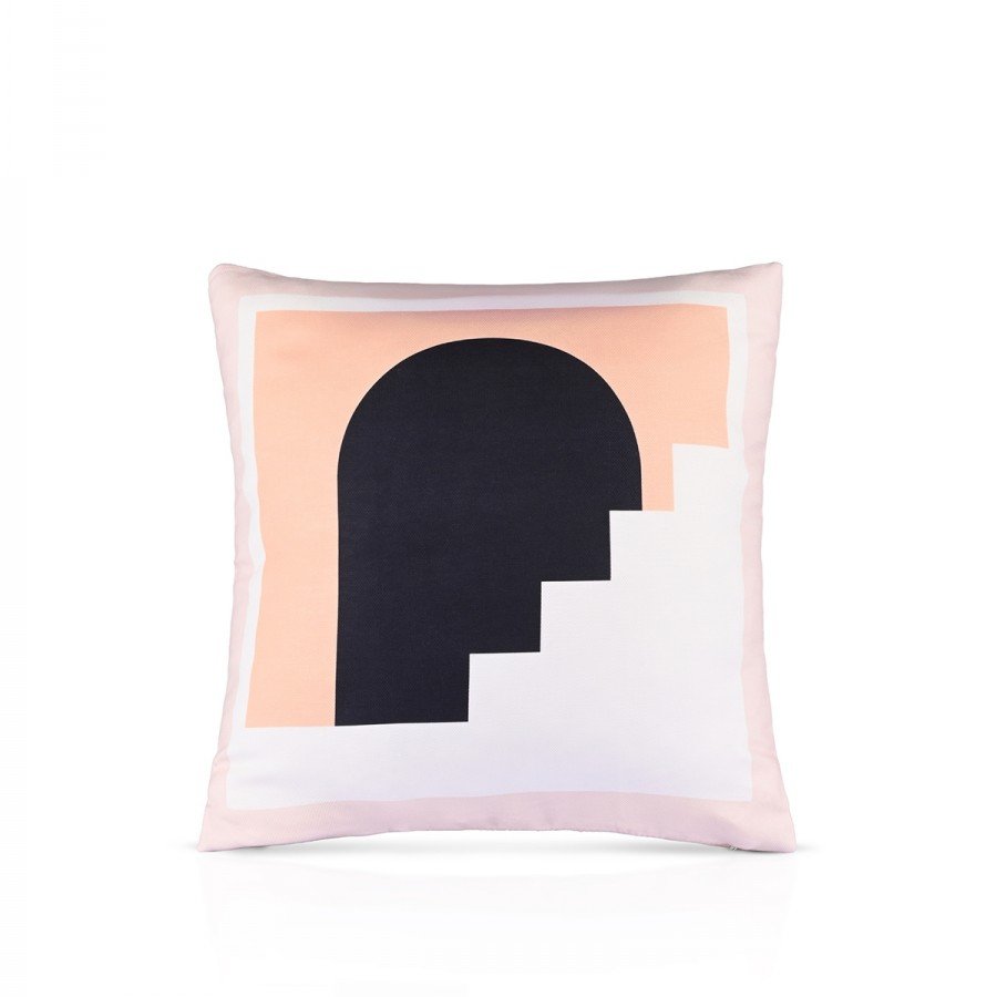 Soyut Geometrik Minimal Dijital Baskılı Kırlent Kılıfı 43x43 cm