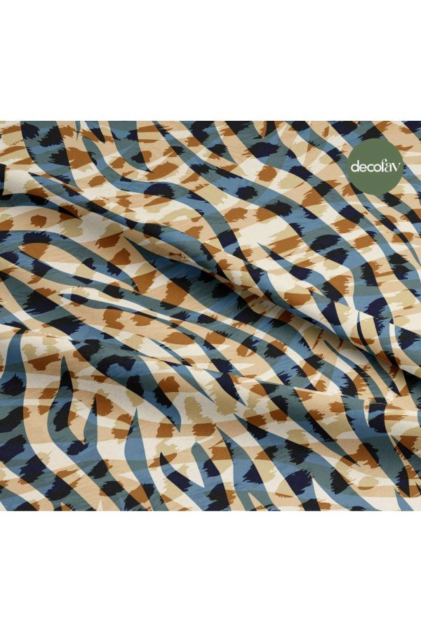 Leopar Zebra Karışık Hayvan Desenli Dijital Baskılı Kumaş Leopar Zebra Karışık Hayvan Desenli Dijital Baskılı Kumaş