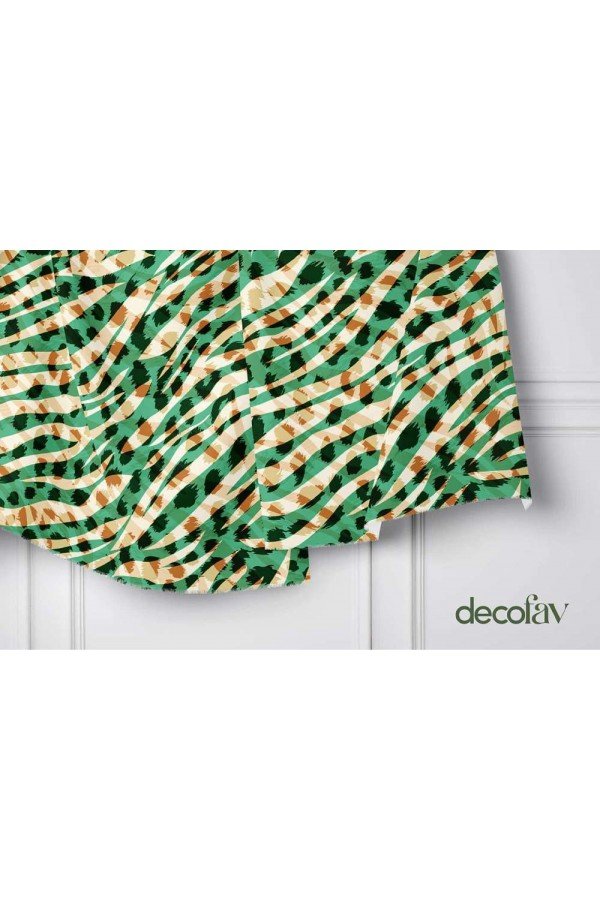 Leopar Zebra Karışık Hayvan Desenli Dijital Baskılı Kumaş Leopar Zebra Karışık Hayvan Desenli Dijital Baskılı Kumaş
