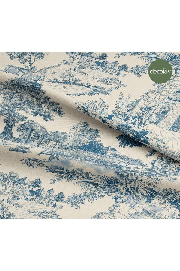 Antik Şehir Toile de Jouy Desenli Dijital Baskılı Kumaş Antik Şehir Toile de Jouy Desenli Dijital Baskılı Kumaş