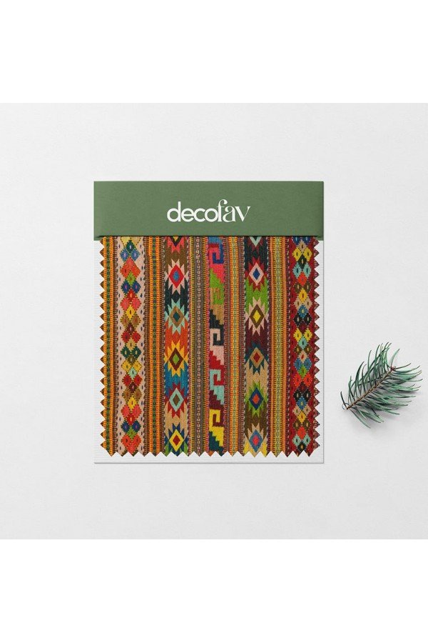 Etnik Kilim Geometrik Desenli Dijital Baskılı Kumaş Etnik Kilim Geometrik Desenli Dijital Baskılı Kumaş