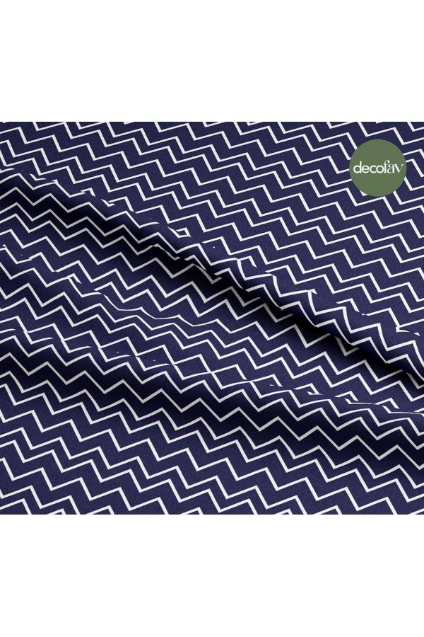 Zigzag Marin Desenli Dijital Baskılı Kumaş Zigzag Marin Desenli Dijital Baskılı Kumaş