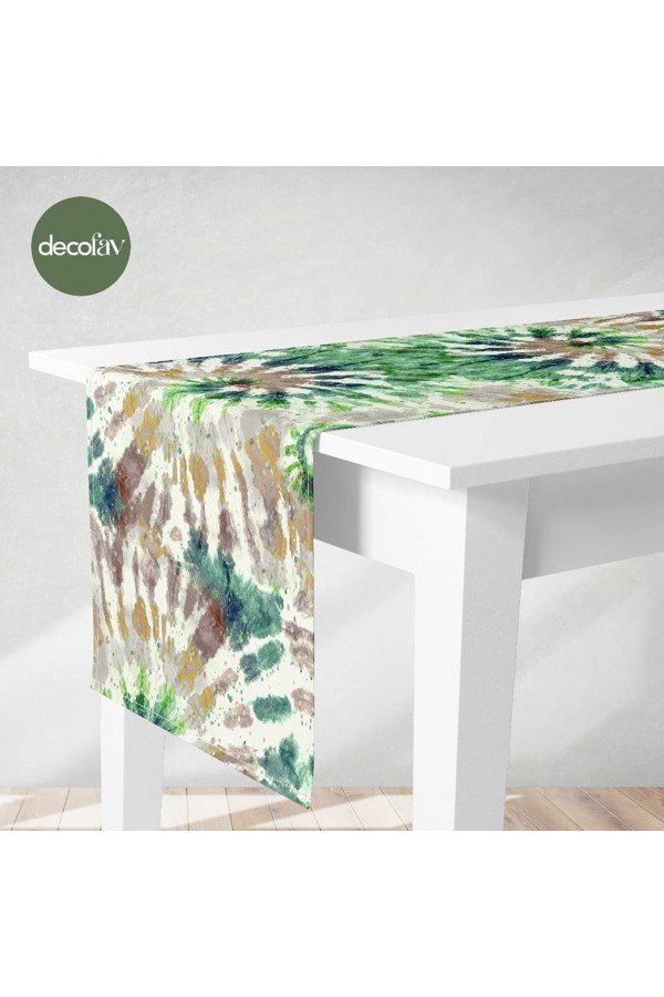 Batik Boya Efektli Desenli Dijital Baskılı Kumaş