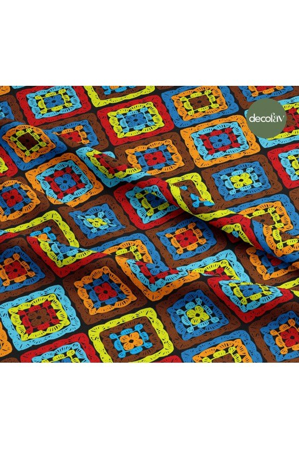 Etnik Motif Desenli Dijital Baskılı Kumaş Etnik Motif Desenli Dijital Baskılı Kumaş