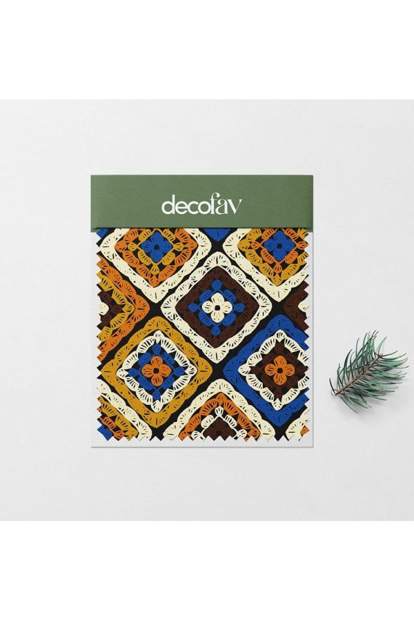 Etnik Motif Desenli Dijital Baskılı Kumaş Etnik Motif Desenli Dijital Baskılı Kumaş